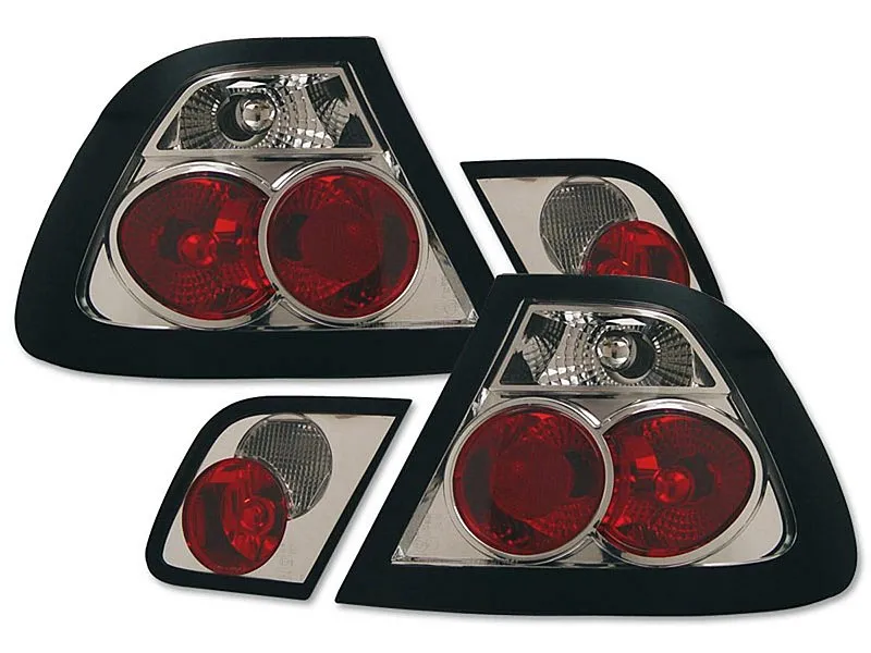 Kit De Pilotos Traseros Para Bmw 3-Er Modelo E46 Coupe 98-02 Cromado Fk Automotive