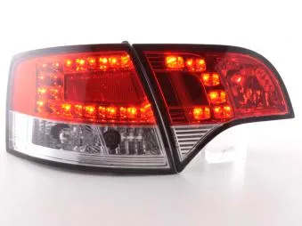 Kit De Pilotos Traseros Led Audi A4 Avant Modelo 8e 04-08 Rojo/Color Claro Fk Automotive