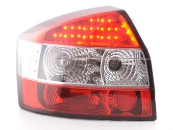 Kit De Pilotos Traseros Led Audi A4 Sedan Modelo 8e 01-04 Color Claro/Rojo Fk Automotive
