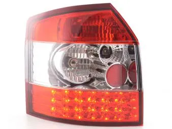 Kit De Pilotos Traseros Led Audi A4 Avant Modelo 8e 01-02 Color Claro/Rojo Fk Automotive
