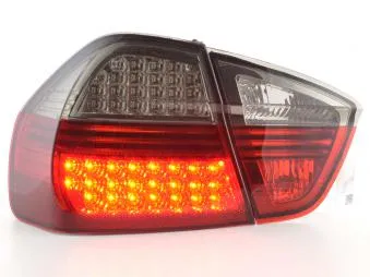 Kit De Pilotos Traseros Led Bmw Serie 3 Sedan Modelo E90 05-08 Negro/Rojo Fk Automotive