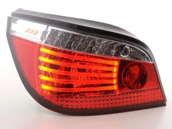 Kit De Pilotos Traseros Led Bmw Serie 5 Sedan Modelo E60 03- Color Claro/Rojo Fk Automotive