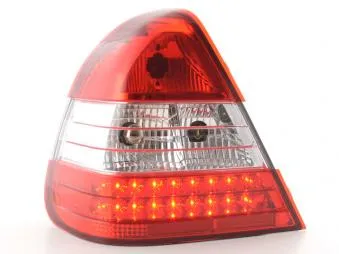 Kit De Pilotos Traseros Led Mercedes Clase C Modelo W202 96-00 Color Claro/Rojo Fk Automotive