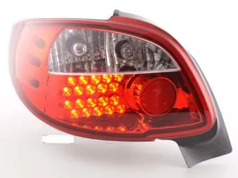 Kit De Pilotos Traseros Led Peugeot 206 Cc Cabrio 98-05 Color Claro/Rojo Fk Automotive