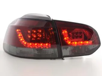 Kit De Pilotos Traseros Led Vw Golf 6 Modelo 1k 08- Rojo/Negro Fk Automotive