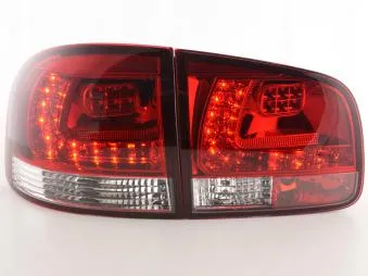 Kit De Pilotos Traseros Led Vw Touareg Modelo 7l 03-09, Rojo/Color Claro Fk Automotive