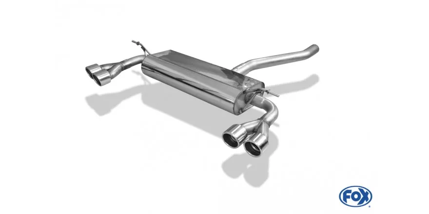 Escape FOX Mercedes A-Class 176 - paragolpes Brabus escape final duplex - 2x76 type 16 duplex