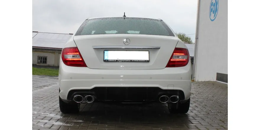 Escape FOX Mercedes C-Class 4 cylinders - W204/S204 AMG-Paket+C63 inset escape final duplex with y-connection - 2x115x85 32 dupl