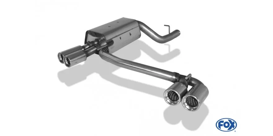 Escape FOX Mercedes CLK 209 Cabrio & Coupe escape final salida duplex Ø70mm - 2x80 17 duplex