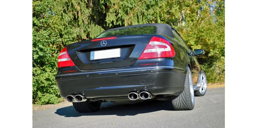 Escape FOX Mercedes CLK Typ 209 Cabrio & Coupe escape final salida duplex Ø70mm - 2x115x85 32 duplex
