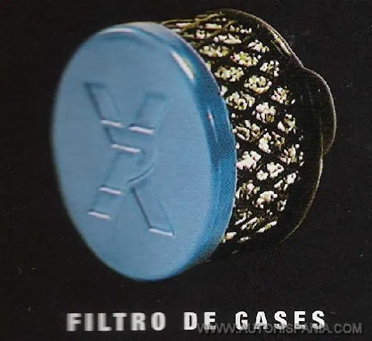 Mini Filtro Gases Plata/Rojo/Azul
