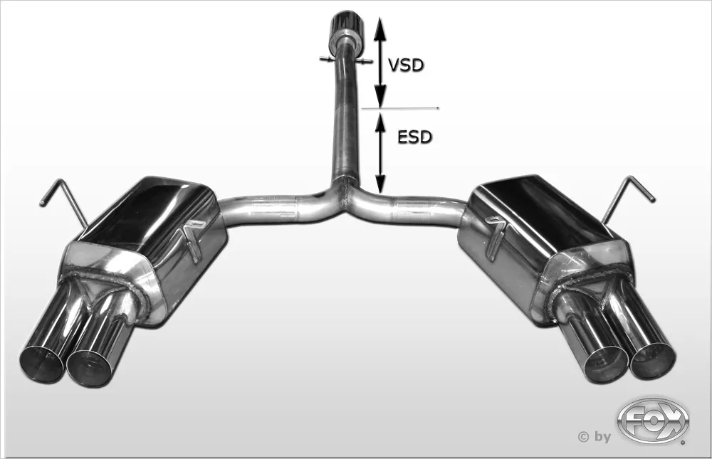 Escape FOX Mini Cooper S R53 escape final duplex salida duplex - 2x76 10 duplex