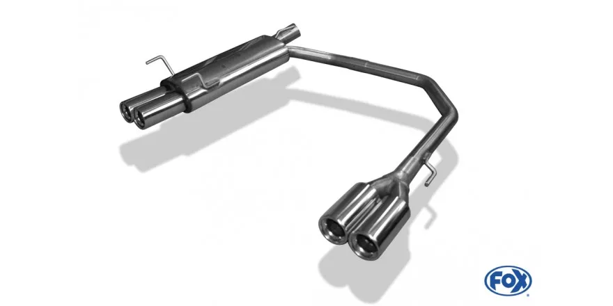 Escape FOX Opel Astra F-CC escape final salida duplex 3 puntos de fijacion en la entrada - 2x80 13 duplex