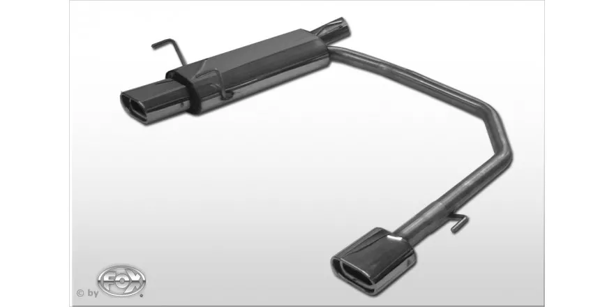 Escape FOX Opel Astra F-CC escape final salida duplex 3 puntos de fijacion en la entrada - 135x80 53 duplex