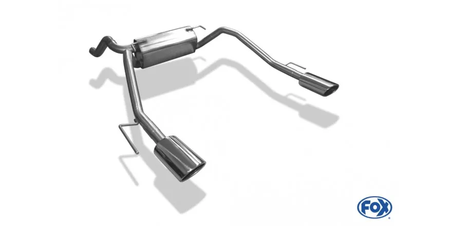 Opel Astra J Sports Tourer 1,4l Escape trasero FOX salida cruzada derecha / izquierda - 115x85 tipo 32 derecha / izquierda