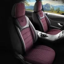 Fundas de asiento PRESTIGE burdeos-negro