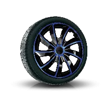 Tapacubos 14", QUAD BICOLOR AZUL 4 pzs