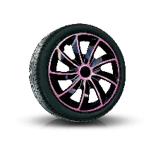 Tapacubos 14", QUAD BICOLOR ROSA 4 pzs