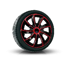 Tapacubos 14", QUAD BICOLOR ROJO 4 pzs