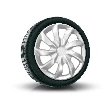 Tapacubos 13", QUAD plateados, 4pzs