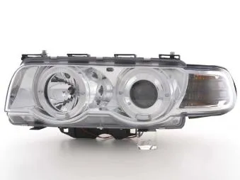 Faros Delanteros Set Angel Eyes Bmw Serie 7 E38 98-01, Cromado Fk Automotive