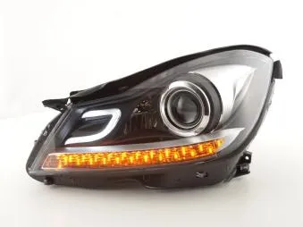 Faros Luz Diurna Mercedes C-Klasse (204) Bj. 2011-2014 Negro Fk Automotive