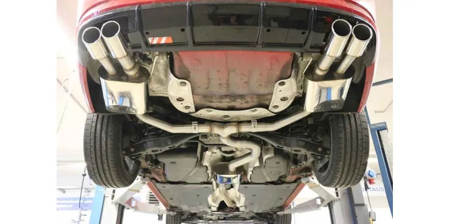 FOX Escape trasero derecha / izquierda con aletas de escape - 2x90 tipo 16 Skoda Superb III 3V 4x4 Año:Desde 2015 2,0l 200/206kW