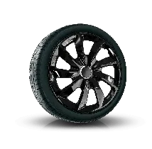 Tapacubos 14", STIG NEGRO LACADO 4 pzs