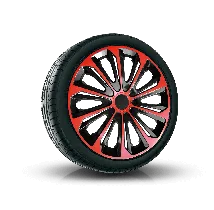 Tapacubos 14", STRONG DUOCOLOR ROJO-NEGRO 4 pzs