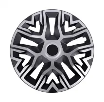 Tapacubos 15", THE BEST plateado-negro, 4pzs